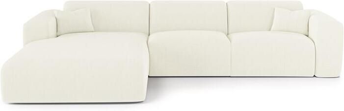 SIA Home Bank links hoekmodel dunlopillo crème ribfluweel 140cm