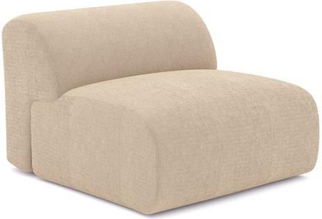 SIA Home Beige corduroy fauteuil zonder armen