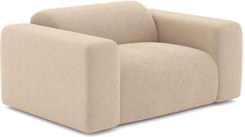 SIA Home Beige ribfluwelen fauteuil