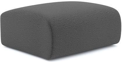 SIA Home Bouclette stoffen poef grafietgrijs