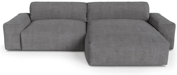 SIA Home Corduroy hoekbank antraciet grijs 310cm