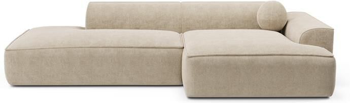 SIA Home Crème fluwelen hoekbank 260cm