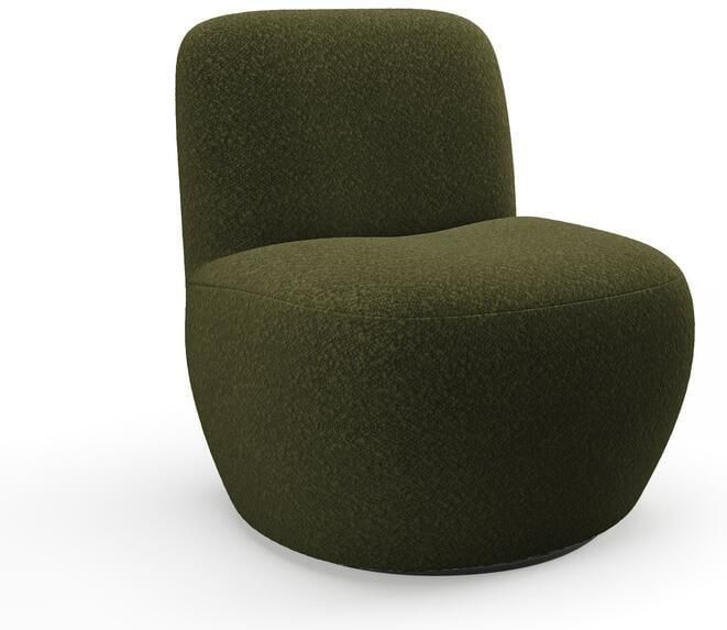 SIA Home Draaibare fauteuil in kaki bouclette stof