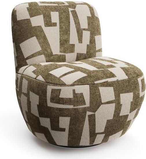 SIA Home Draaifauteuil in structuurkaki stof