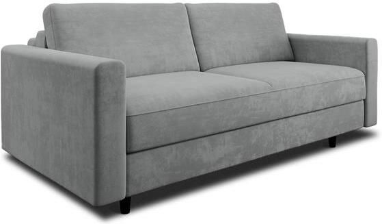 SIA Home Express slaapbank dunlopillo fluweel beton grijs 140cm