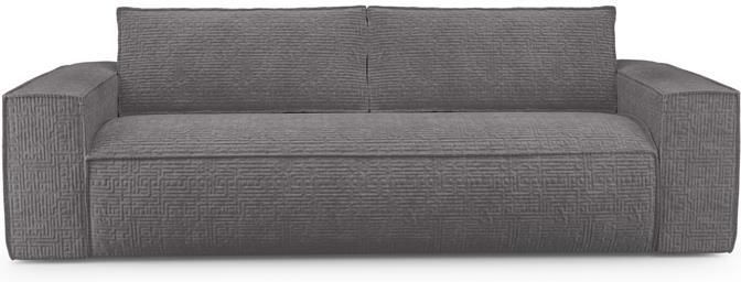 SIA Home Express slaapbank dunlopillo fluweel patroon grijs 140cm