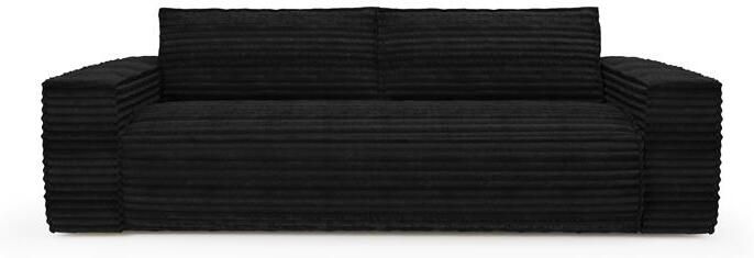 SIA Home Express slaapbank dunlopillo XXL zwart ribfluweel 140cm