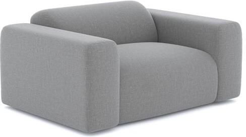 SIA Home Fauteuil in lichtgrijze geweven stof