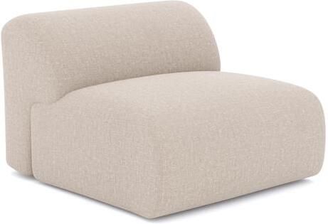 SIA Home Fauteuil zonder armleuningen beige geweven stof