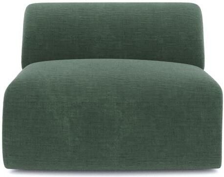 SIA Home Fauteuil zonder armleuningen in fluweel met smaragdgroen patroon