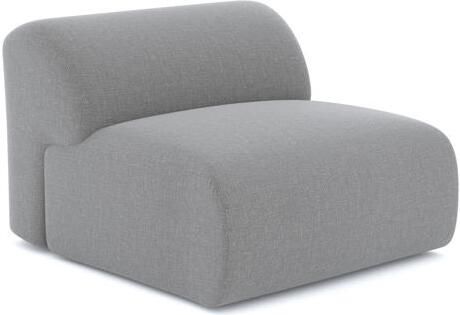 SIA Home Fauteuil zonder armleuningen in lichtgrijze geweven stof