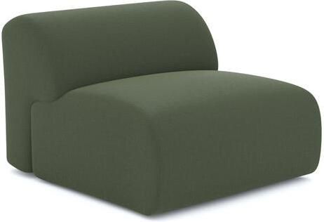 SIA Home Fauteuil zonder armleuningen olijfgroen geweven stof