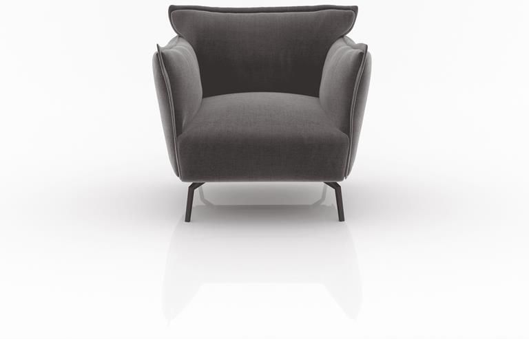 SIA Home Fluwelen fauteuil grafietgrijs