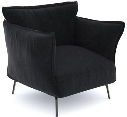 SIA Home Fluwelen fauteuil met antraciet patroon