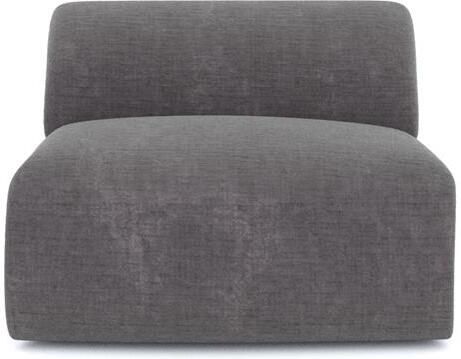 SIA Home Fluwelen fauteuil met grijs patroon zonder armleuningen