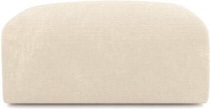 SIA Home Fluwelen poef met crèmepatroon