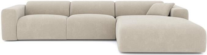 SIA Home Grote rechthoekige bank in fluweel met beige patroon