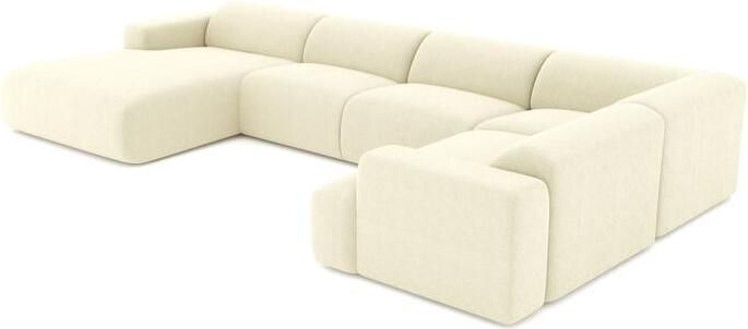 SIA Home Panorama bank links crème ribfluweel 354cm