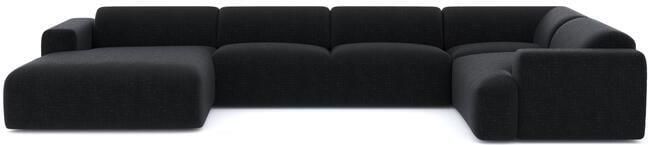 SIA Home Panorama bank links in fluweel met antraciet patroon