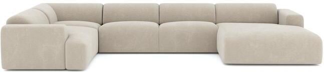 SIA Home Panorama bank recht fluweel met beige patroon