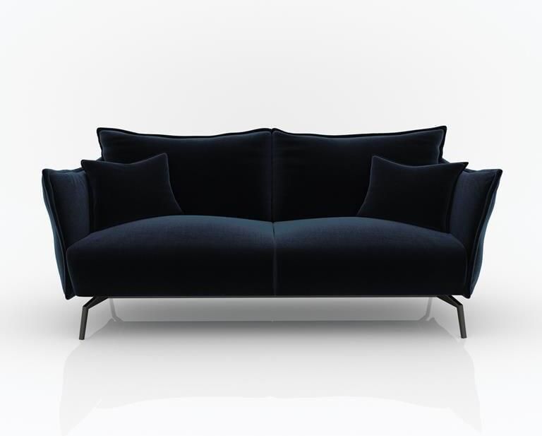 SIA Home Pauwblauw fluwelen 4-zitsbank