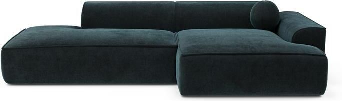 SIA Home Pauwblauw fluwelen hoekbank 260cm