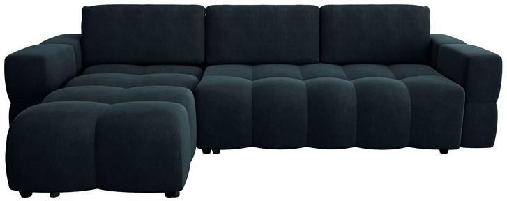 SIA Home Pauwblauw fluwelen linker hoekbank 286cm