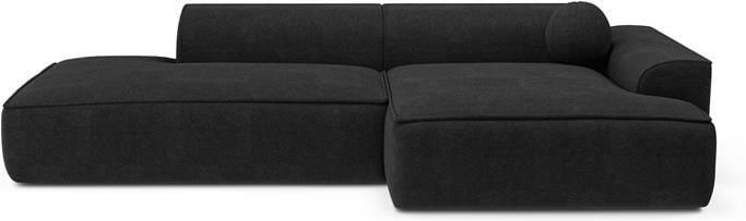 SIA Home Rechte hoekbank in antracietgrijze geweven stof 260cm