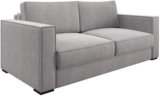 SIA Home Slaapbank met lichtgrijs fluwelen matras 140cm