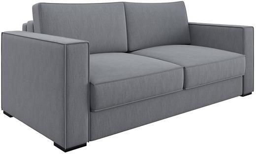 SIA Home Slaapbank met matras van geweven stof lichtgrijs 160cm