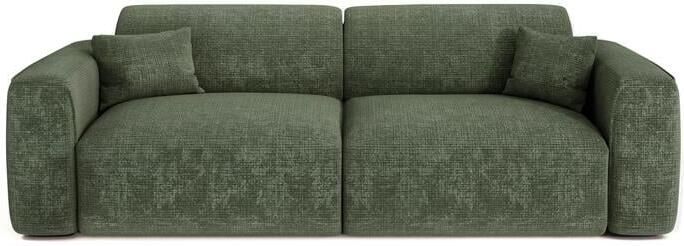 SIA Home Smaragdgroene reliëf fluwelen 4-zits slaapbank