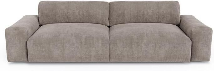 SIA Home Sofa 4 zits fluweel taupe 240cm