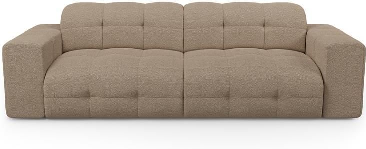 SIA Home Sofa 4 zits stof bouclette taupe 230cm