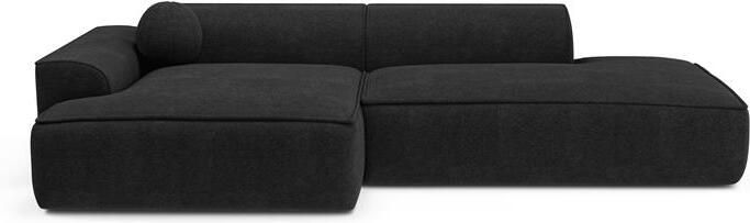 SIA Home Sofa linkerhoek antracietgrijs geweven 300cm