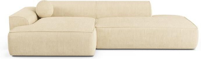 SIA Home Sofa linkerhoek corduroy crème 260cm