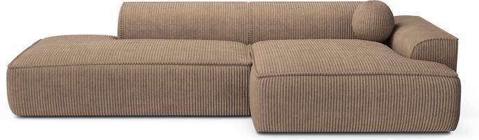 SIA Home Taupe corduroy hoekbank 260cm