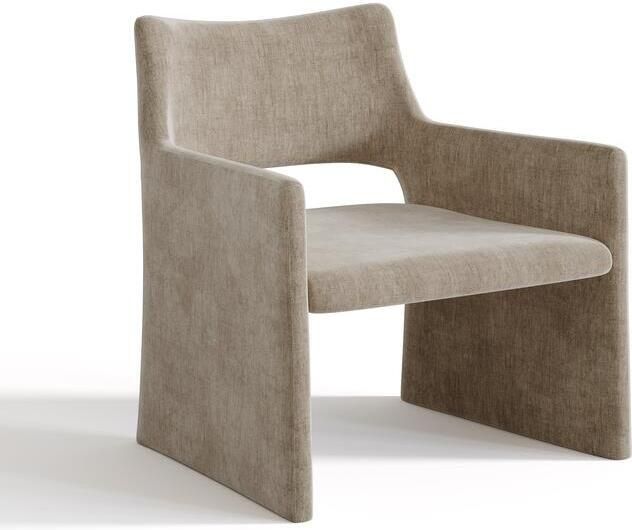 SIA Home Taupe fluwelen stoel