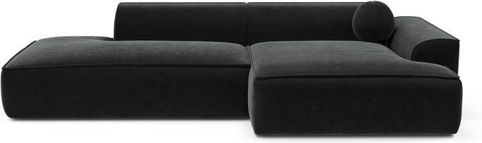 SIA Home Zwart fluwelen hoekbank 300cm