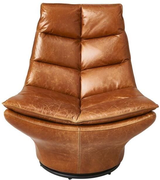 SIGNATURE Draaibare leren Fauteuil ACHILLE B86 cm