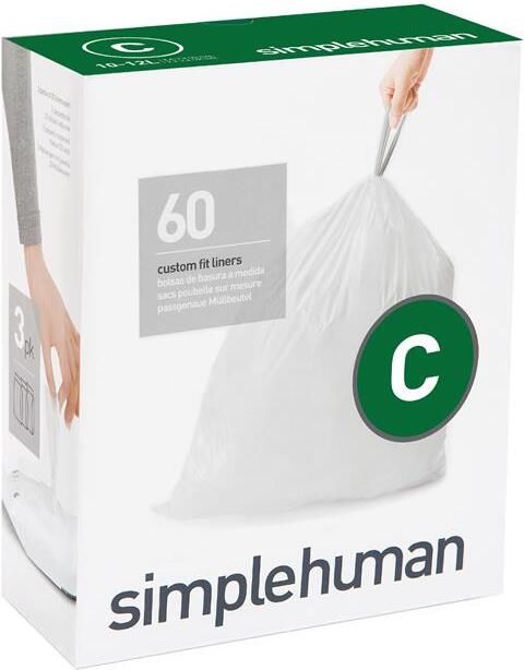 Simplehuman Code C Doos Afvalzakken 10-12 Liter 60 zakken