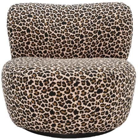 Sissy-Boy Bruine draaifauteuil met leopard print