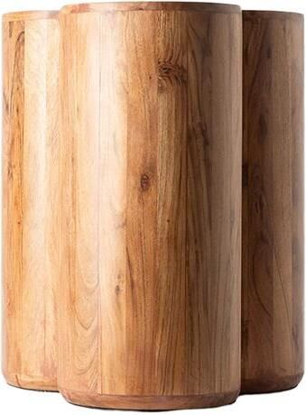 Sissy-Boy Donkerbruine houten bijzettafel scallop