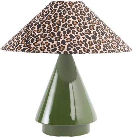 Sissy-Boy Groene tafellamp met leopard print