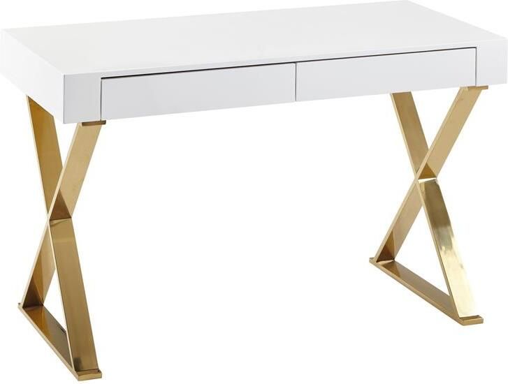 Sky Style Luxa Luxueus bureau Werkplek -Make-up tafel Wit- Goud - Foto 2