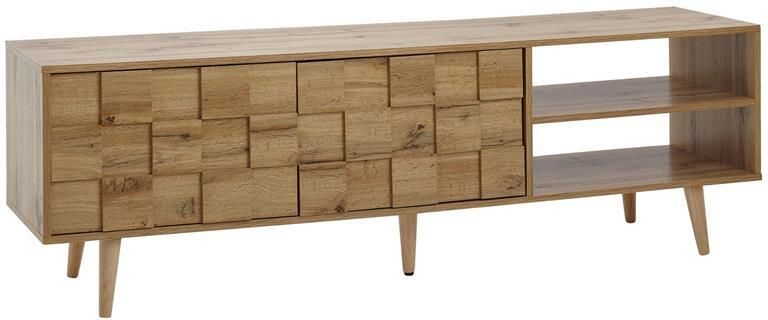 Sky Style lowboard hout eiken decor 160x51x40 cm TV-dressoir met 2 deuren Design TV meubel hoog TV meubel TV meubel modern TV dressoir woonkamer - Foto 2