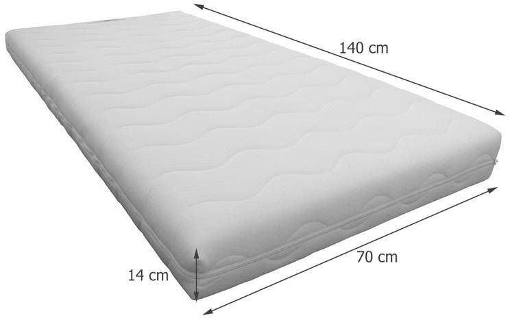 Galaxy Peuter Matras 70x140 cm Dikte 14 cm Soft Koudschuim - Foto 2