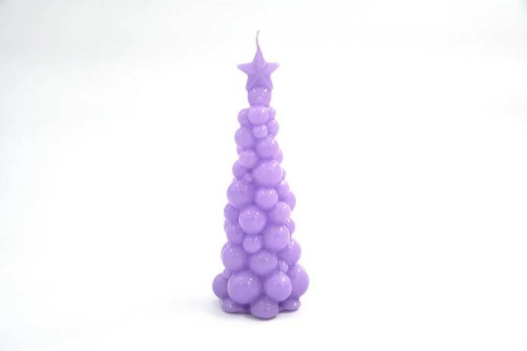 SMAQQ Kaars A Bubbly Xmas Tree Loving Lila 21cm