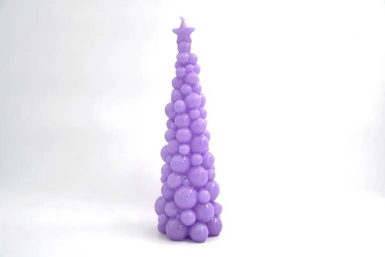 SMAQQ Kaars A Bubbly Xmas Tree Loving Lila 30cm