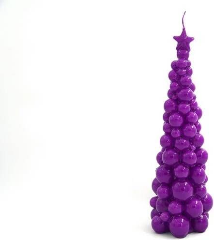 SMAQQ Kaars A Bubbly Xmas Tree Perfect Purple 30cm