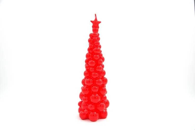 SMAQQ Kaars A Bubbly Xmas Tree Radiant Red 30cm